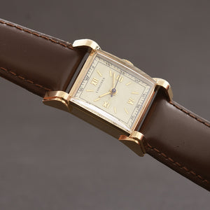 1947 LONGINES Gents Doctor's Dial 14K Solid Gold Vintage Watch