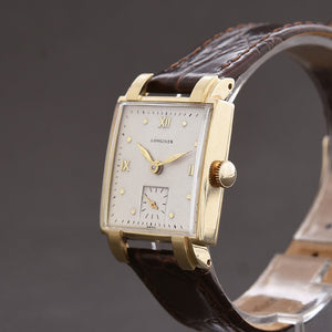 1949 LONGINES Gents Classic 14K Solid Gold Dress Vintage Watch