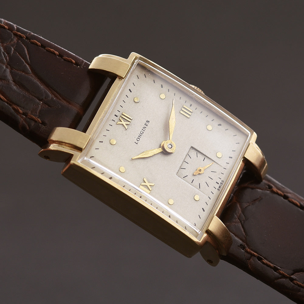 1949 LONGINES Gents Classic 14K Solid Gold Dress Vintage Watch