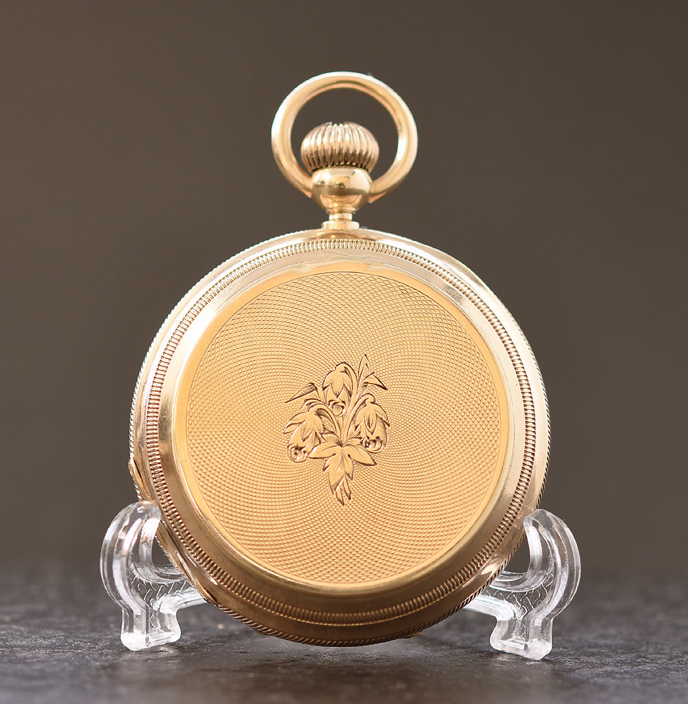 1890 JAMES RUSSELL Swiss KWKS Hunter/Savonette Pocket Watch