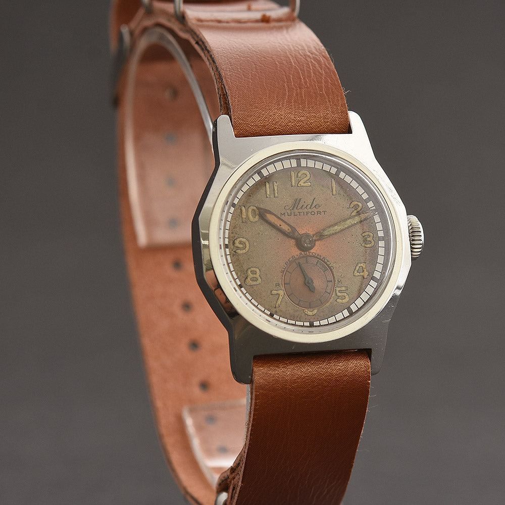 50s MIDO Multifort Super-Automatic Bumper Gents Military Style Watch