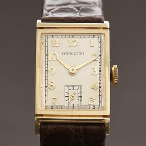 1952 HAMILTON USA 'Gilbert' 14K Gold Gents Dress Watch