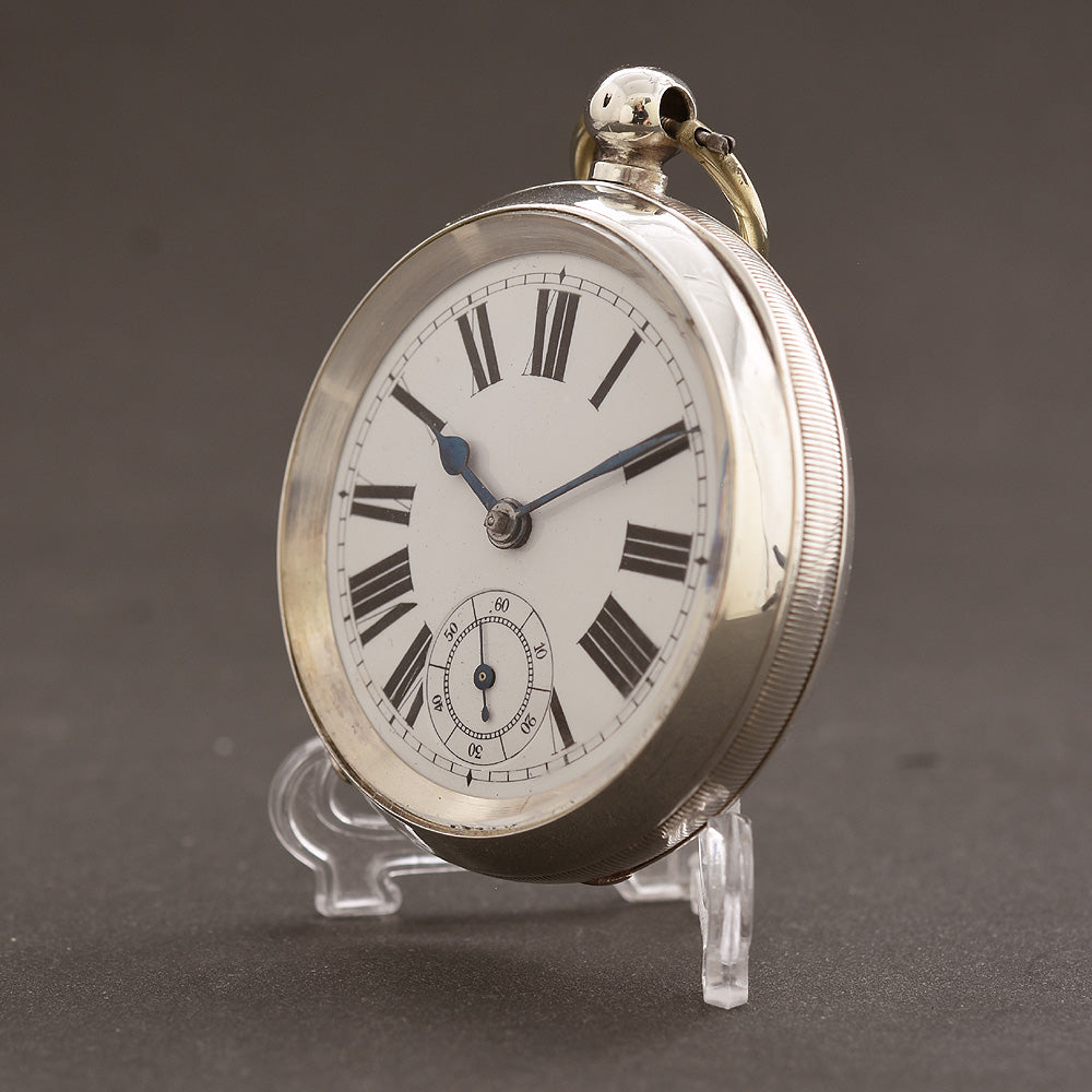 1880s Swiss Large English Market .935 Silver Pocket Watch