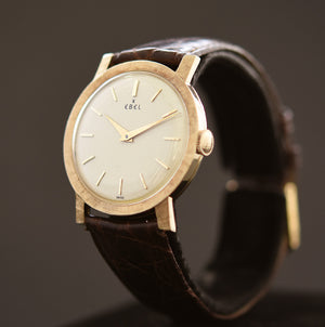 60s EBEL Gents Florentine 14K Solid Gold Watch