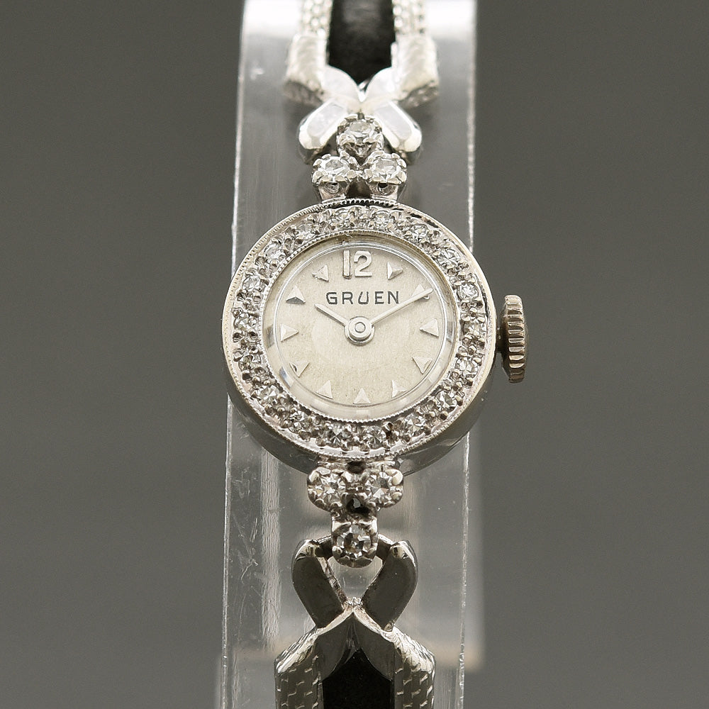 1956 GRUEN 14K Gold/Diamonds Swiss Ladies Cocktail Watch – empressissi