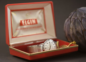 60s ELGIN Micromatic Swiss Gents Vintage Watch w/Box