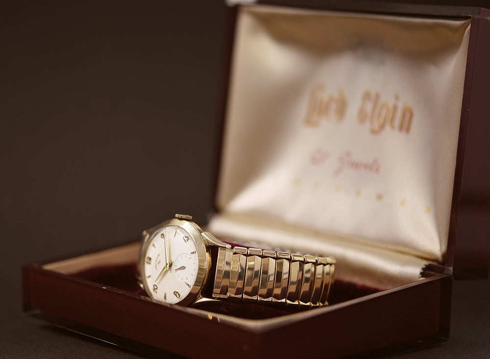 1954 LORD ELGIN USA Vintage Gents Dress Watch w/Box