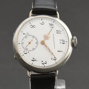 1913 LONGINES Ladies 0.935 Silver Trench Style Watch