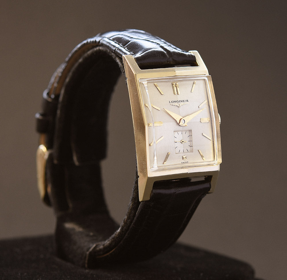 1950 LONGINES 'Pres. Roosevelt' Gents 14K Solid Yellow Gold Vintage Watch