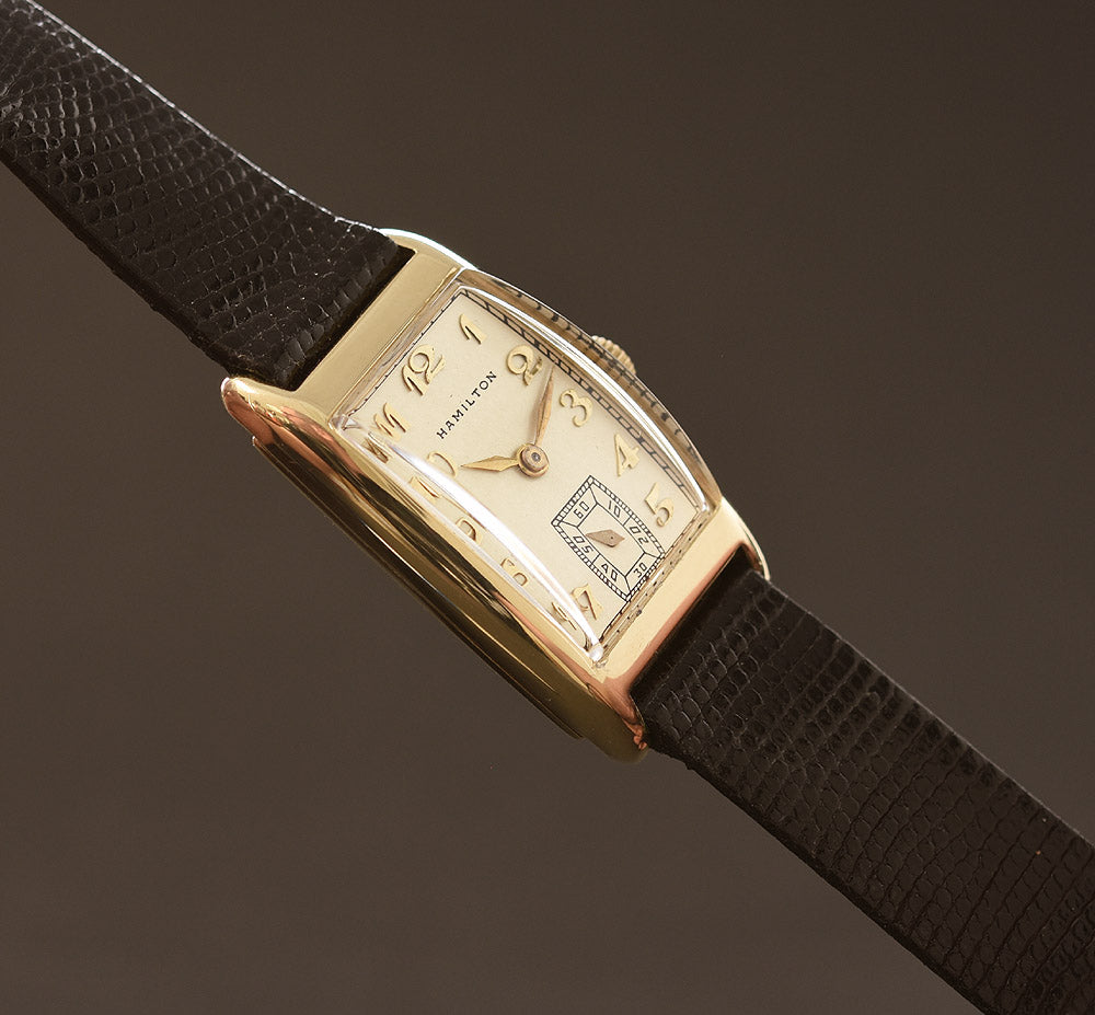 1936 HAMILTON USA 'Custer' Gents 14K Solid Gold Dress Watch