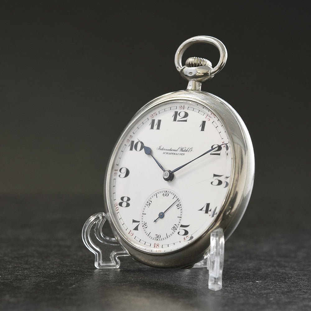 1926 IWC Schaffhausen Swiss Silver Pocket Watch