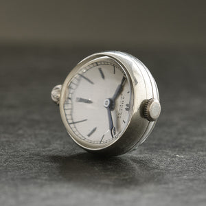 30s AHRENS Lucerne Swiss Ladies Silver Pendant Ball Watch