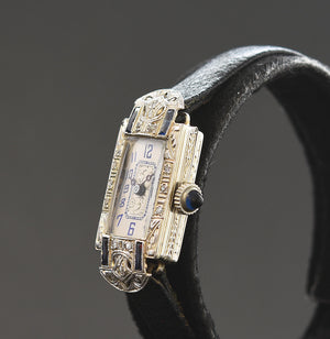 20s IOCO Ladies Platinum/18K Gold & Diamonds Art Deco Watch
