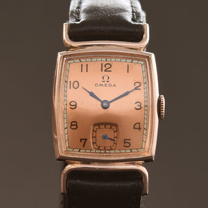 1940 OMEGA Gents Vintage 14K Rose GF Dress Watch