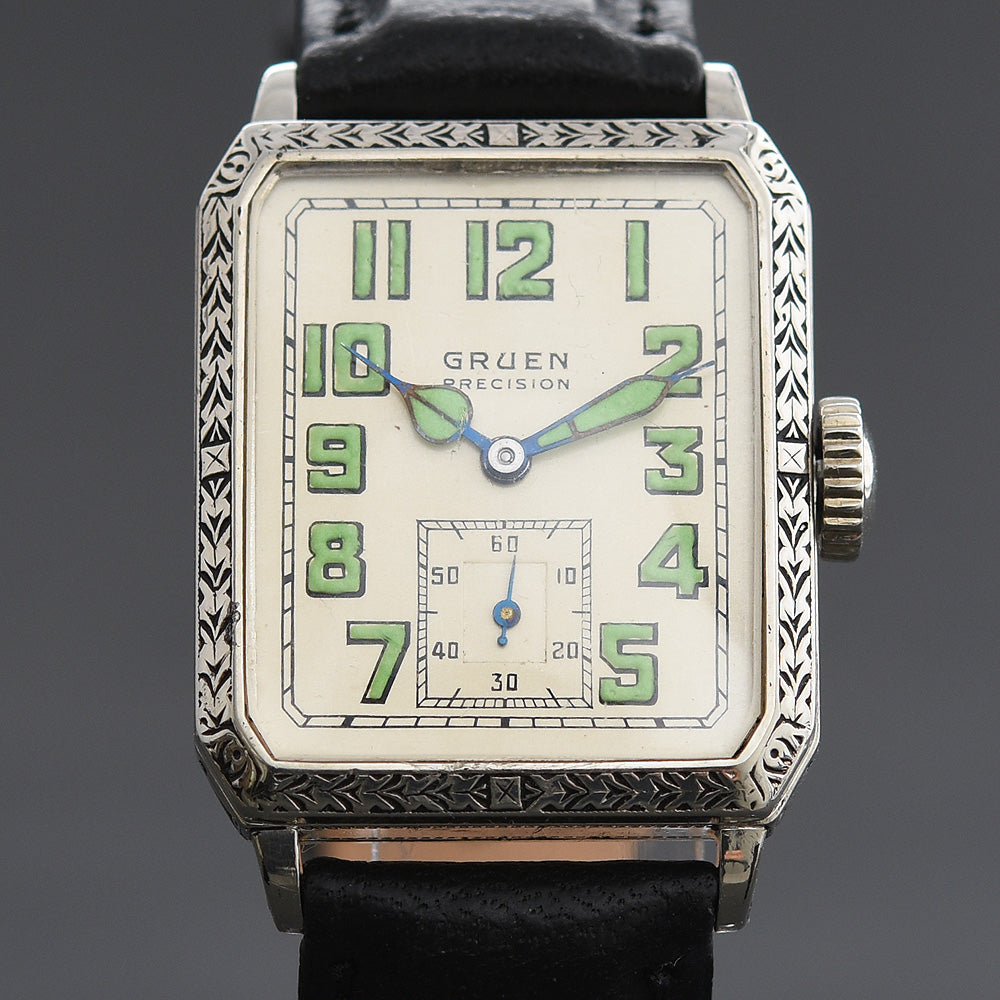1928 GRUEN Guild Gents Octagon Art Deco Watch 115-27