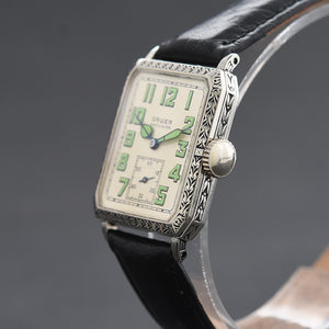 1928 GRUEN Guild Gents Octagon Art Deco Watch 115-27