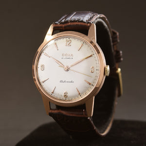 50s DOXA Automatic Gents Swiss 14K Solid Gold Vintage Watch