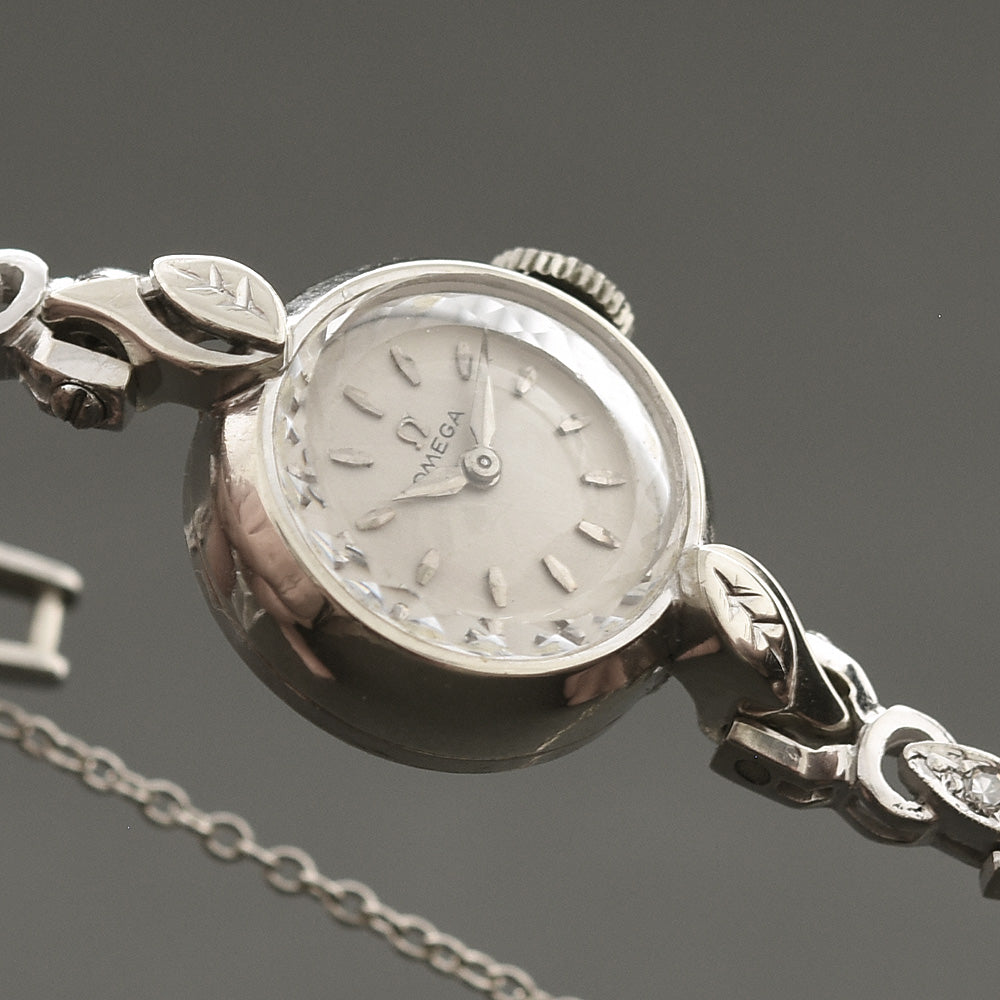 1959 OMEGA Ladies 14K Gold/Diamonds Cocktail Watch