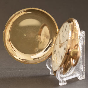 1900s Hy MOSER 14K Gold Hunter/Savonette Pocket Watch