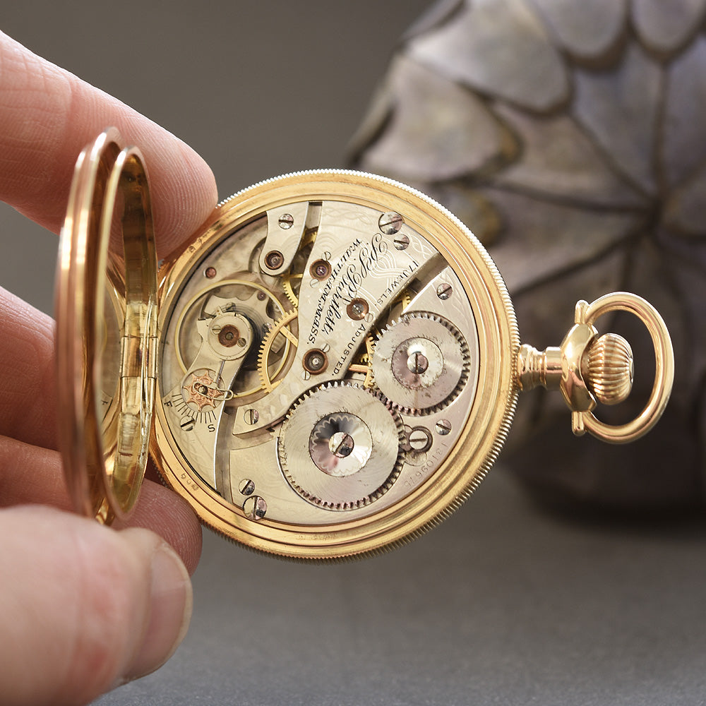 1905 American WALTHAM P.S. Bartlett 14K Gold Hunter Pocket Watch
