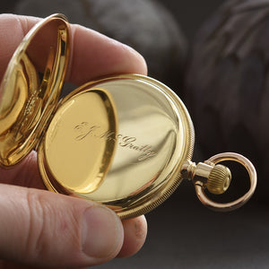 1900s TIFFANY & Co Agassiz 18K Gold Swiss Pocket Watch