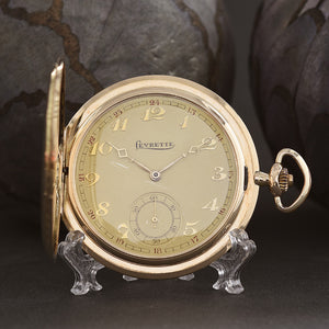 20s LEVRETTE 14K Gold Swiss Savonette Pocket Watch