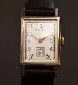 1957 HAMILTON USA 'Brockton' 10K Gold Gents Dress Watch